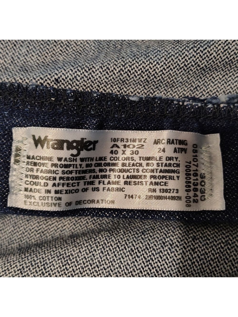 Wrangler FR Jeans Flame Resistant Relaxed Fit Denim Jeans - Picture 11 of 14